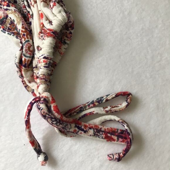 Free people sm all dolled up midi dress mock neck open back boho festival artsy - Picture 8 of 10